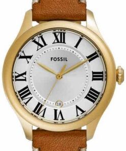 FOSSIL Gilmore Uhr für Damen, Quarz DREI Zeiger Datumswerk mit Edelstahl oder Lederarmband