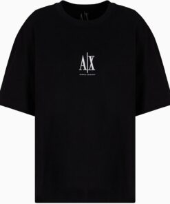 Armani Exchange Damen Icon Project, Embroidered Front Logo T-Shirt (1er Pack)