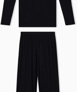 Emporio Armani Damen Tech Wool Long Pajamas Pyjamaset