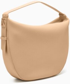 Armani Exchange, Women's Susy soft, sustainable, tone on tone logo, Hobo bag, Beige, One size