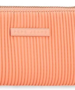 Pepe Jeans Aurora Geldbörse drei Fächer Orange 17,5 x 9,5 x 2 cm Kunstleder