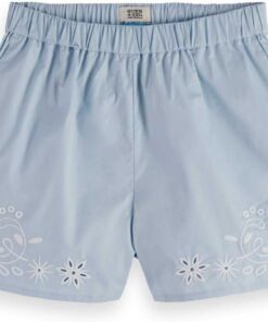 Scotch & Soda Damen Shorts Printed Linen High-Rise Shorts