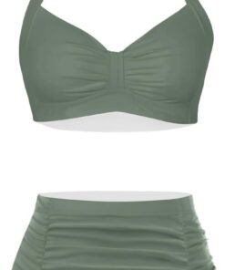 Holipick Damen Women's High Waisted Bikini Set Bikini-Set (2er Pack)