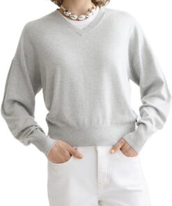 Scotch & Soda Damen Relaxed-fit V-Neck Pullover Sweater (1er Pack)