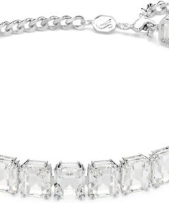 Swarovski Millenia Halsband, achteckig, transparent, rhodiniert, One Size, Kristall, Kristall