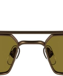 Calvin Klein Unisex Adult Sunglasses CK24111S - Matte Amber Gold with Solid Light Ochre Lens