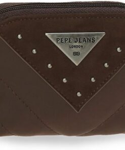 Pepe Jeans Natalie Geldbörse Braun 11,5 x 8,5 x 1,5 cm Kunstleder und Polyester von Joumma Bags