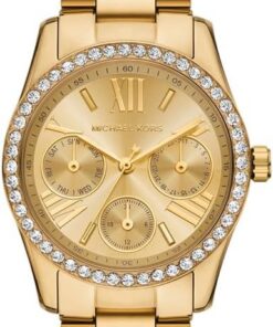Michael Kors Lexington Damen 32MM Goldfarbene Edelstahluhr, MK4982