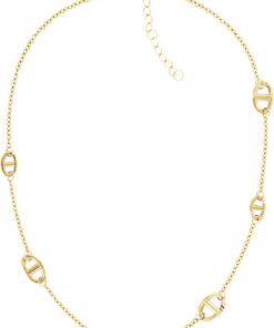 Tommy Hilfiger Jewelry Gliederhalskette für Damen Kollektion aus Edelstahl und Gelbgold-beschichtung - 2781022