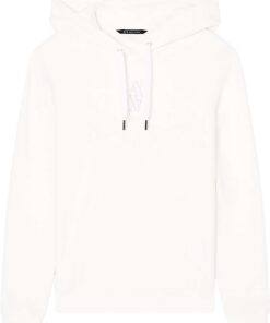 Armani Exchange Damen Cuffed Sleeve Front On Tone Logo Sweatshirt