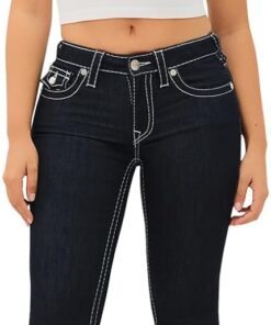 True Religion Damen Jeans Becca Mr Boot Cut Flap Big T Flap