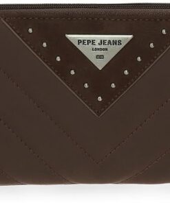 Pepe Jeans Natalie Geldbörse, Braun, 19,5 x 10 x 2 cm, Kunstleder und Polyester von Joumma Bags