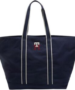 Tommy Hilfiger TH Damen-Umhängetasche aus Wollmischgewebe, Artikel AM0AM10291, neues Prep-Oversi – cm.70 x cm.42 x cm.25 (ungefähr)