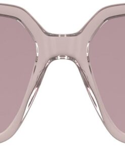 Calvin Klein Jeans Women's Sunglasses CKJ26602S - Transparent Rose with Solid Wine Lens
