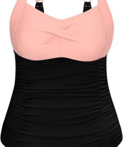 Badeanzug Damen Bauchweg Große Größe mit Bügel One Piece Swimsuit Sexy Push Up Große Oberweite Bademode Schwimmanzug L-4XL