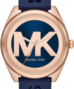Michael Kors Janelle Watch für Damen, Quarz-Dreizeigerwerk mit Edelstahl- oder Silikonarmband