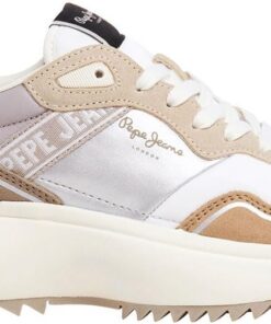 Pepe Jeans Kimi Glam Leder Turnschuhe weiß, beige