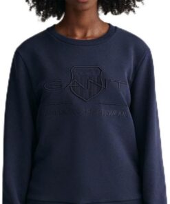 Gant Damen Reg Tonal Shield C-Neck Sweat Sweatshirt (1er Pack)