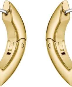 BOSS Damen-Ohrringe mit Scharnier, Edelstahl, goldfarben | Fiora-Kollektion, SKU: 1580823