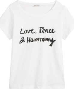 Marc O'Polo Damen T-Shirt aus Bio-Baumwolle mit U-Boot Ausschnitt
