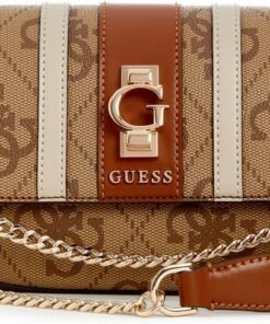 GUESS ERENIA GIRLFRIEND SATCHEL, COLOR LTL - MILCH LOGO LTL - MILCH LOGO ONE SIZE