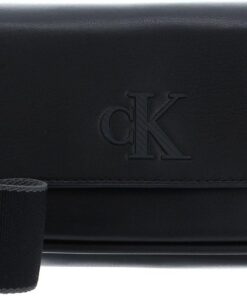 Calvin Klein CKJ Sleek EW Flap Convertible Shoulder Bag 20 Solid Black