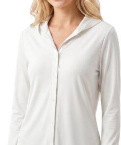Damen UV schutzkleidung Langarmshirt Schnell Trocknende UPF 50+ Sun Hoodie Button Up Tops Shirts