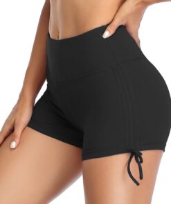 VUTRU Damen Badeshorts Kurze Hohe Taille Badehose Schnell Trocknend Schwimmhose Yogahose Yoga Leggings