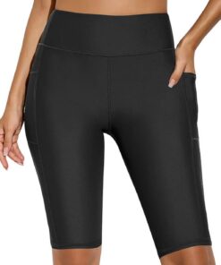 Bsubseach Damen Sport High Waisted Board Shorts Badeanzug Bottom Badeshorts