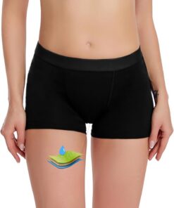 Okdance Perioden-Bademode für Teenager, Mädchen, Damen, 4-lagig, mittlere Taille, zum Schwimmen, auslaufsicher, starker Durchfluss, spurlos, für Wasseraktivitäten (Boxer)