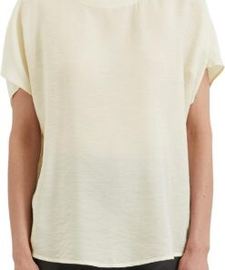 Marc O'Polo Damen Shirtbluse mit Rundhalsausschnitt Regular Fit