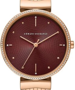 Montre en Acier inoxydable à Trois aiguilles Armani Exchange Pour Femmes, Taille de boîtier de 36 mm