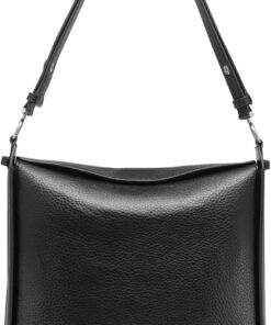 DKNY Women's Akia HOBO Handbag, Black/Silver