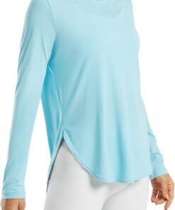 G4Free Sport Shirts für Damen Sonnenschutz Shirt UV Schutz Langarmshirt UPF 50+ Sportshirt Rashguards Yoga Ausbildung Draussen Gym Laufshirt