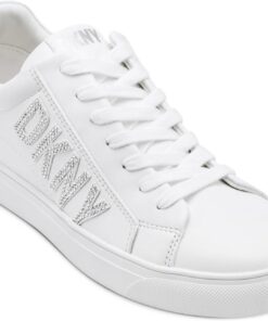 DKNY Damen Adira Rhienstones-Lace Up Sneaker