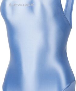 LEOHEX Sexy Satin Hochglanz Body Glänzend Bodysuit Einteiler Badeanzug Japan Skinsuit