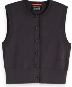 Scotch & Soda Damen Compact Knitted Spencer Sweater Vest Pullover