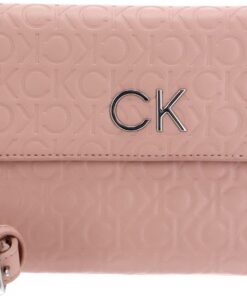 Calvin Klein Damen RE-Lock DBL Crossbody EMB Mono K60K610206 Crossovers, Braun (Café au Lait), OS, Braun (Café Au Lait), One Size