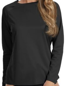 MEETYOO UPF50+ UV Shirt Damen & Schwimmshirt Damen-Atmungsaktiv, Schnell Trocknend, Hautfreundlich, Ideal für Surfen, Rudern und Schwimmen