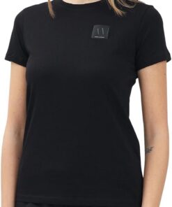 Armani Exchange Damen Icon Project, Tonal Logo Patch T-Shirt