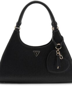 GUESS Handtasche Umhängetasche Isobel Girlfriend Carryall Black schwarz