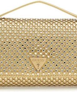 GUESS Umhängetasche Abendtasche Tasmin Mini Top Handle Clutch Gold goldfarben