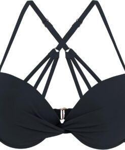 Ocean Blues Damen Bikini Set mit Bügel-Push-up Front-Twist Design, verstellbare Träger, Retro Bademode für Strand und Pool
