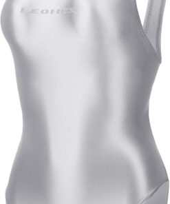 LEOHEX Sexy Satin Hochglanz Body Glänzend Bodysuit Einteiler Badeanzug Japan Skinsuit