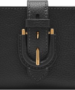 Fossil Damen Harwell Small Tab Bifold Wallet, Schwarz (klein), Einheitsgröße