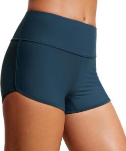 CRZ YOGA Dolphin Board Shorts 6 cm | Vollständig gefüttert, High Waisted, Bauchkontrolle, Figurformend, Beach, Swim Trunks für Damen