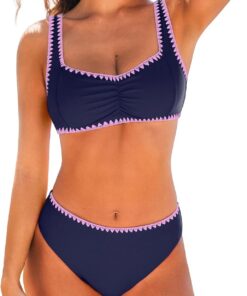 CUPSHE Bikini Damen Set Herzausschnitt Verstellbare Träger Mid Waist | Mittlerer Bund, Bequeme Passform, Sicherer Halt, Für Strand und Pool,,Bademode Swimsuit