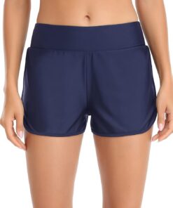 Ocean Blues Damen Hochtaillierte Badeshorts mit Tummy Control – Integrierter Slip & Schnelltrocknend, für Schwimmen, Yoga & Sport