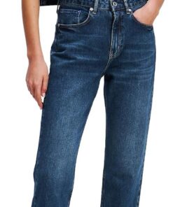 Karl Lagerfeld Jeans Damen Jeans High Rise Straight Denim with Slit