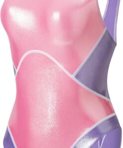 LEOHEX Super Glänzender Racing Badeanzug Hohe Elastizität Figurbetont Sexy Bodysuit Wet Look